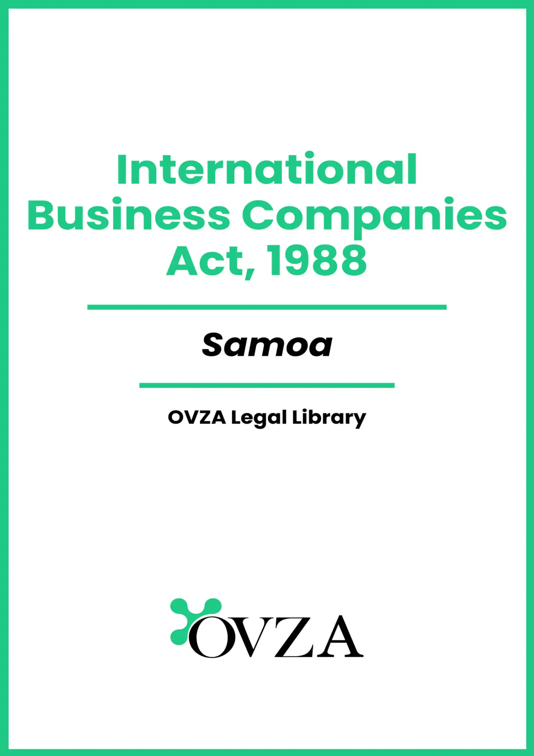 Samoa Offshore Law